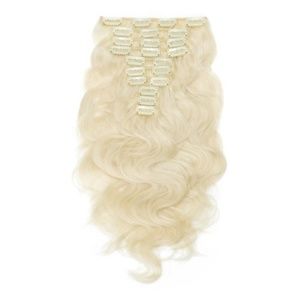 Ash Blonde Human Hair Clip In extensions